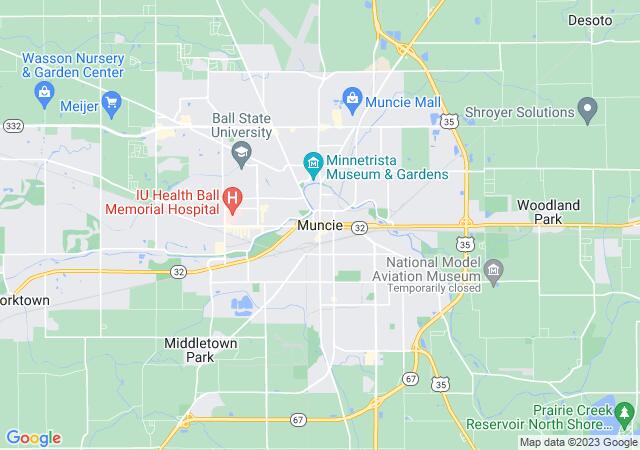 Google Map image for Muncie, Indiana
