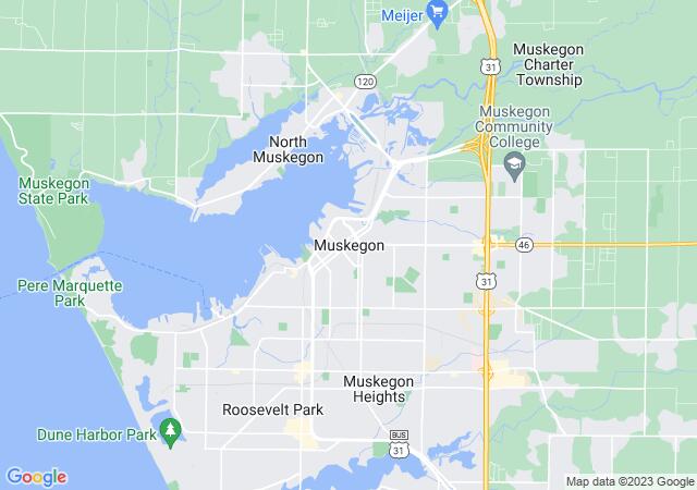 Google Map image for Muskegon, Michigan