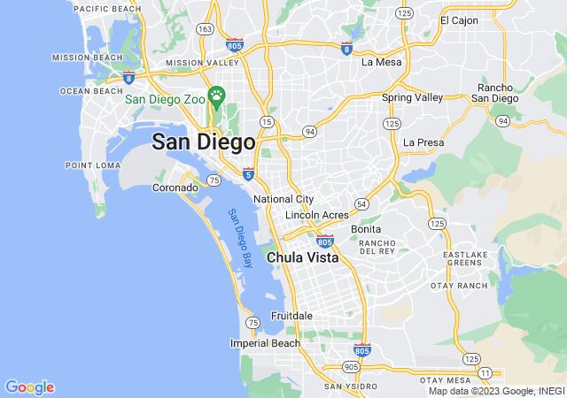 Google Map image for National City, California