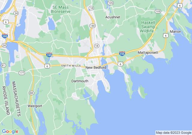 Google Map image for New Bedford, Massachusetts