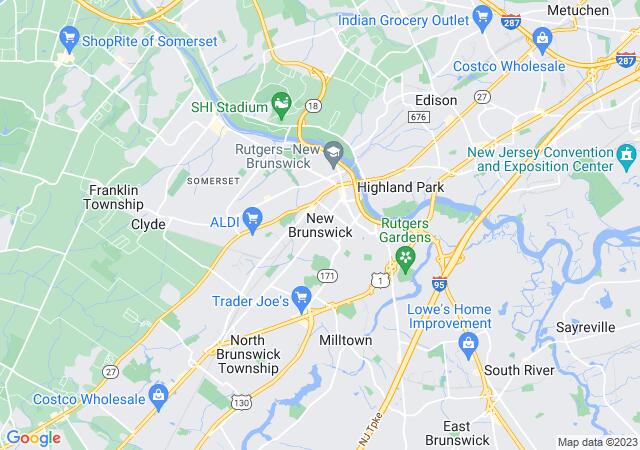 Google Map image for New Brunswick, New Jersey