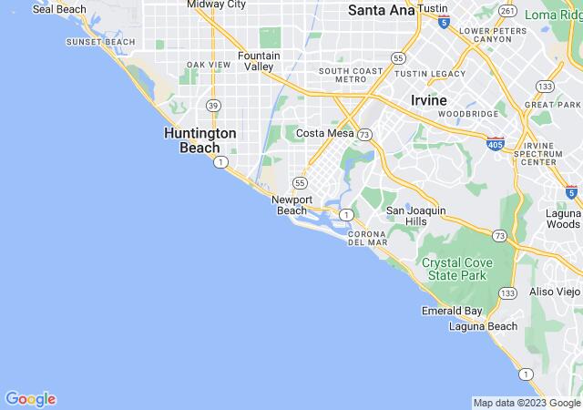 Google Map image for Newport Beach, California