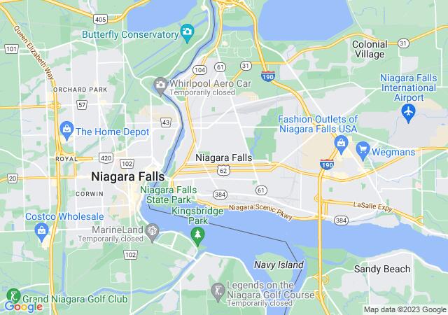 Google Map image for Niagara Falls, New York