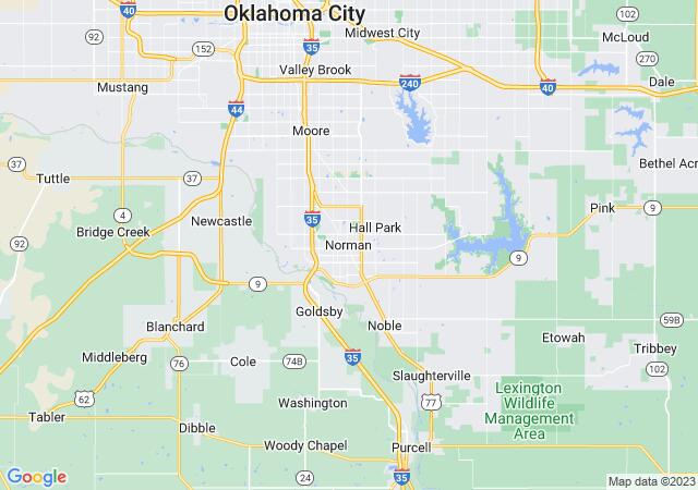 Google Map image for Norman, Oklahoma