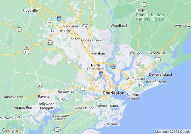Google Map image for North Charleston, South Carolina