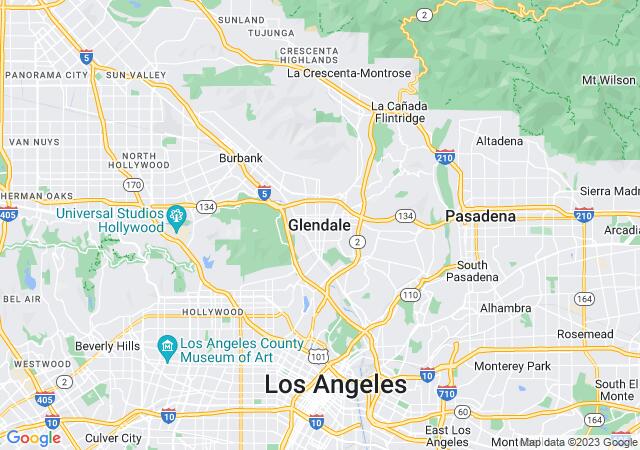 Google Map image for North Glendale, California