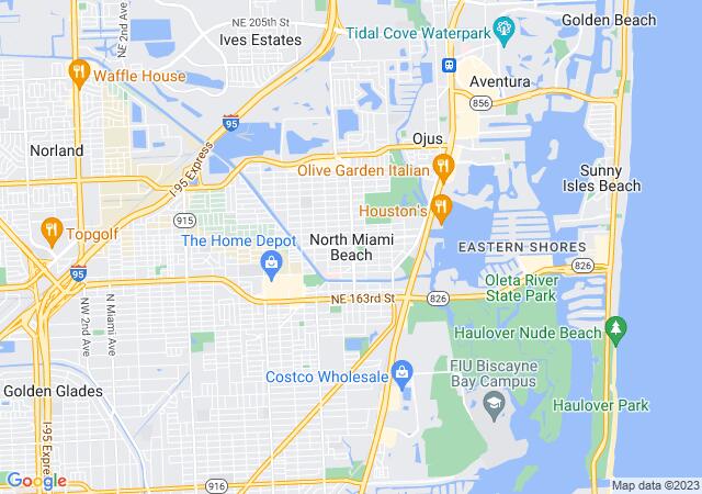 Google Map image for North Miami Beach, Florida