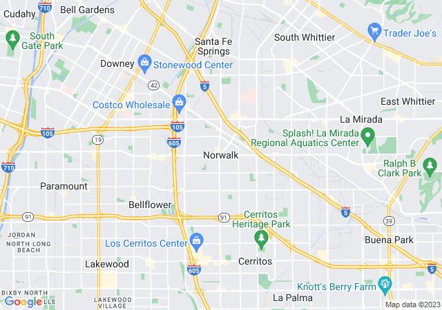 Google Map image for Norwalk, California