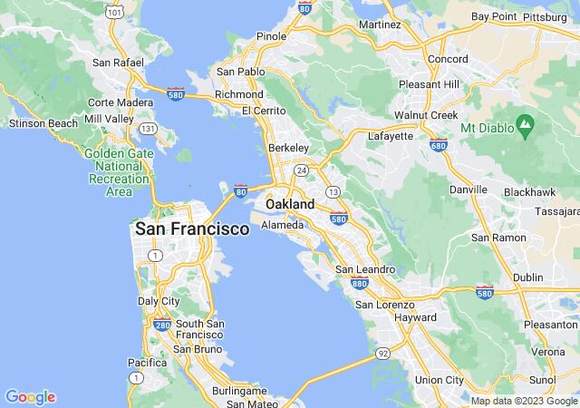 Google Map image for Oakland, California
