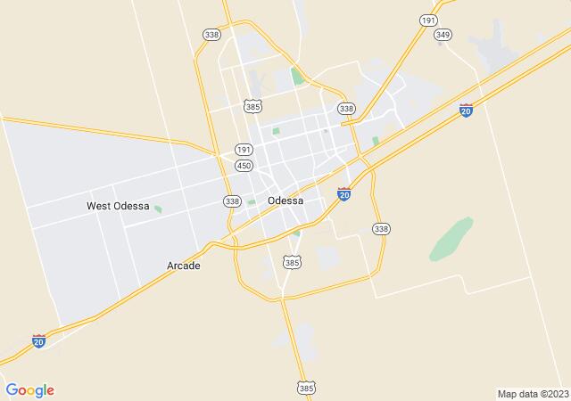 Google Map image for Odessa, Texas