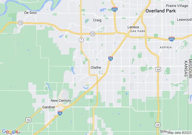 Google Map image for Olathe, Kansas