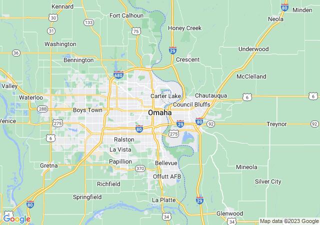 Google Map image for Omaha, Nebraska