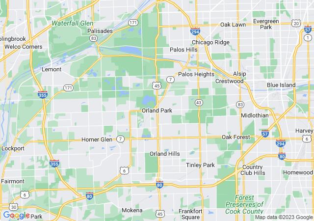 Google Map image for Orland Park, Illinois