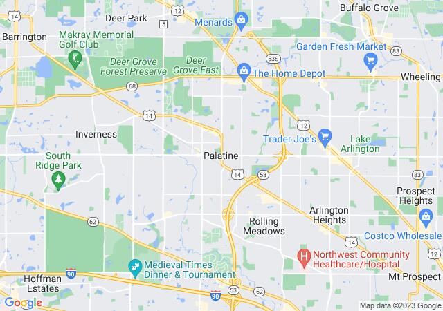 Google Map image for Palatine, Illinois