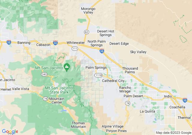 Google Map image for Palm Springs, California