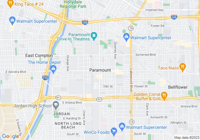 Google Map image for Paramount, California
