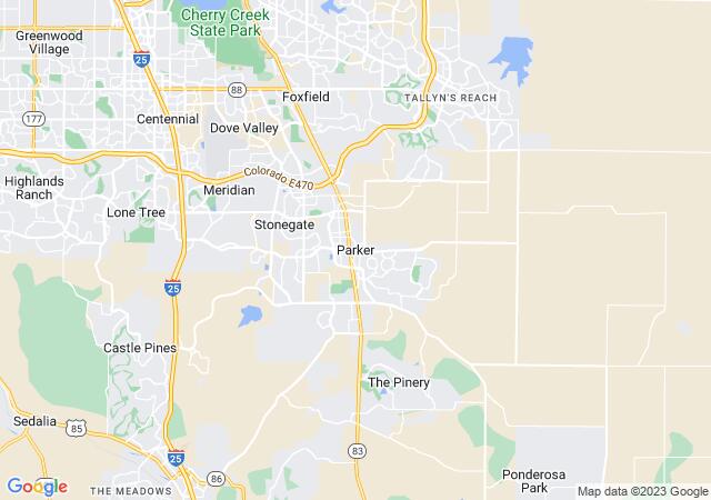 Google Map image for Parker, Colorado