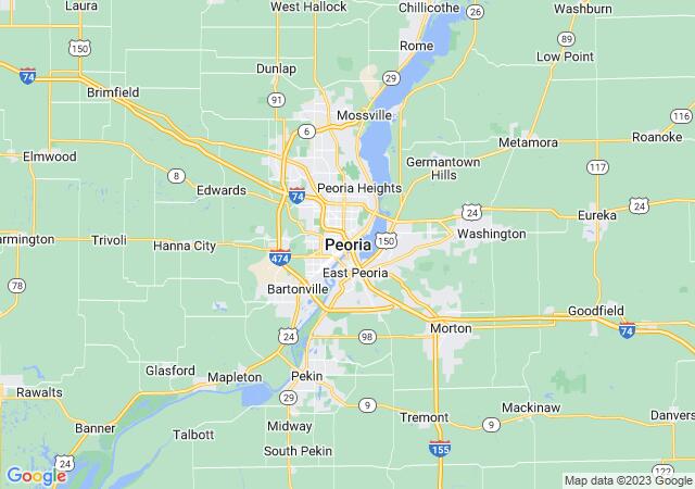 Google Map image for Peoria, Illinois