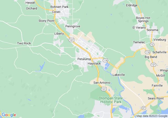 Google Map image for Petaluma, California