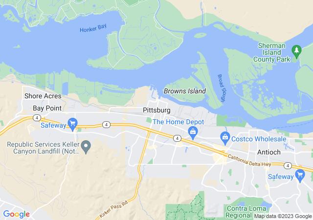 Google Map image for Pittsburg, California