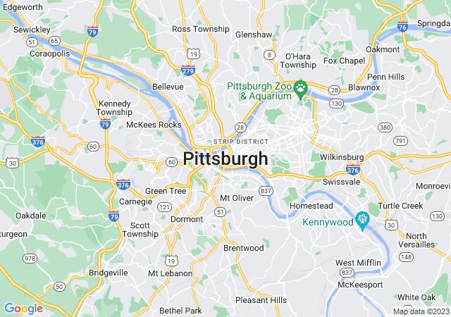 Google Map image for Pittsburgh, Pennsylvania