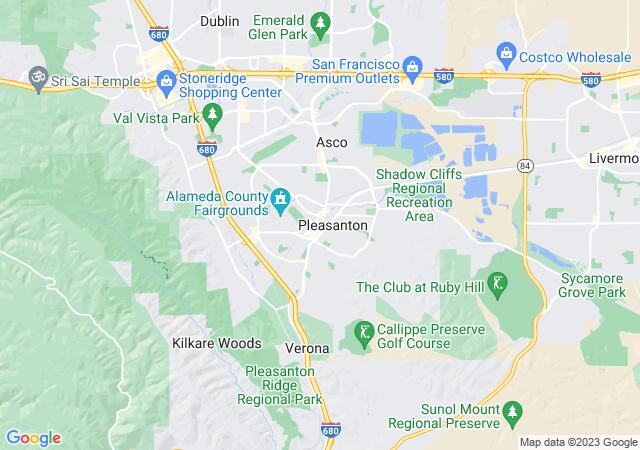Google Map image for Pleasanton, California