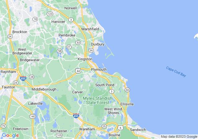 Google Map image for Plymouth, Massachusetts