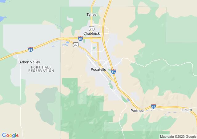 Google Map image for Pocatello, Idaho