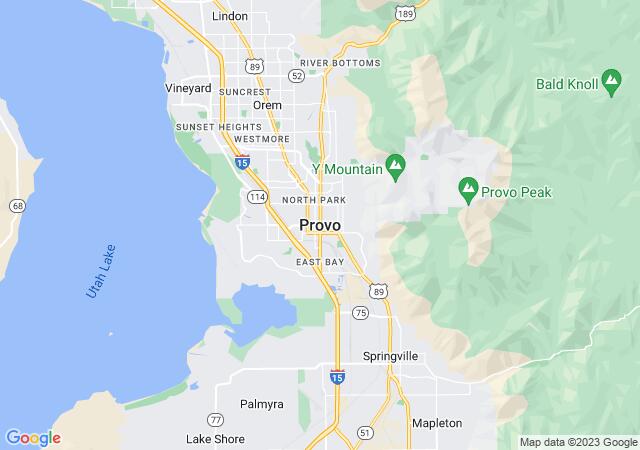 Google Map image for Provo, Utah