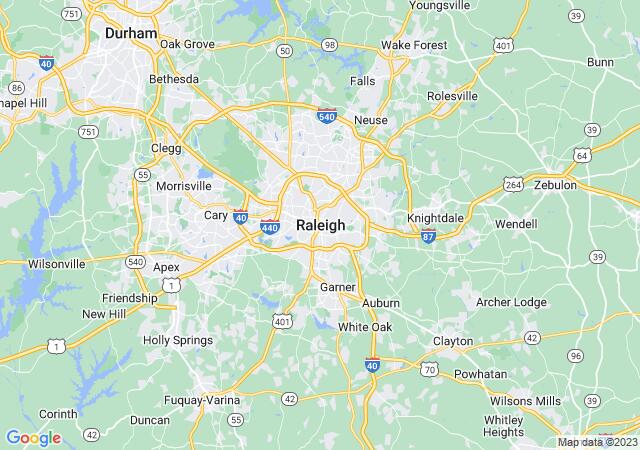Google Map image for Raleigh, North Carolina