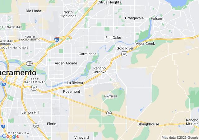 Google Map image for Rancho Cordova, California