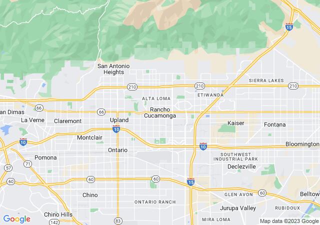 Google Map image for Rancho Cucamonga, California