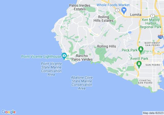 Google Map image for Rancho Palos Verdes, California