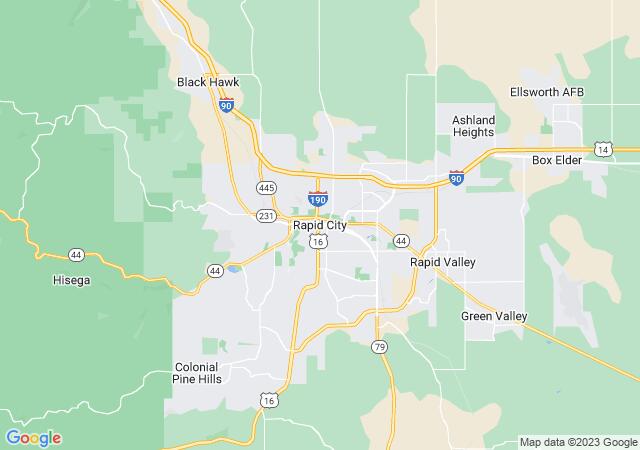 Google Map image for Rapid City, South Dakota