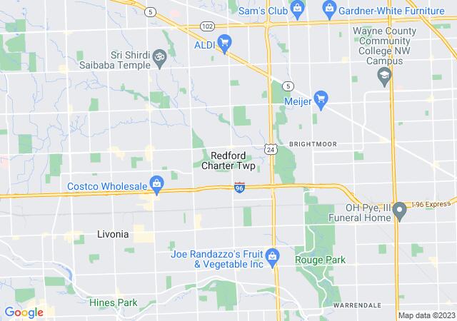 Google Map image for Redford, Michigan