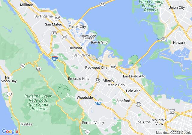 Google Map image for Redwood City, California