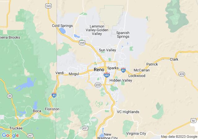 Google Map image for Reno, Nevada