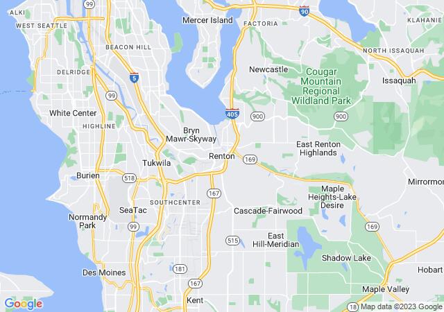 Google Map image for Renton, Washington