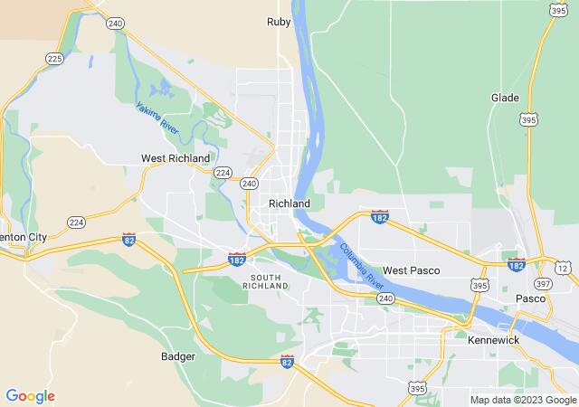 Google Map image for Richland, Washington