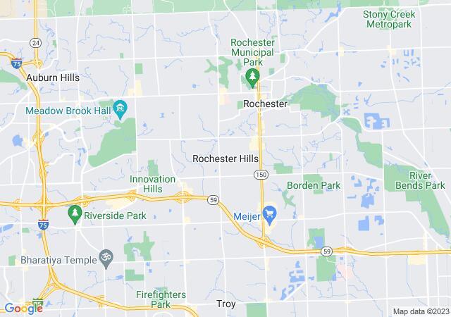 Google Map image for Rochester Hills, Michigan