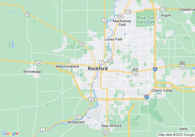 Google Map image for Rockford, Illinois