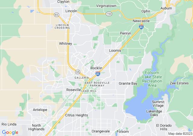 Google Map image for Rocklin, California