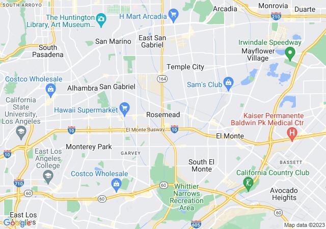 Google Map image for Rosemead, California