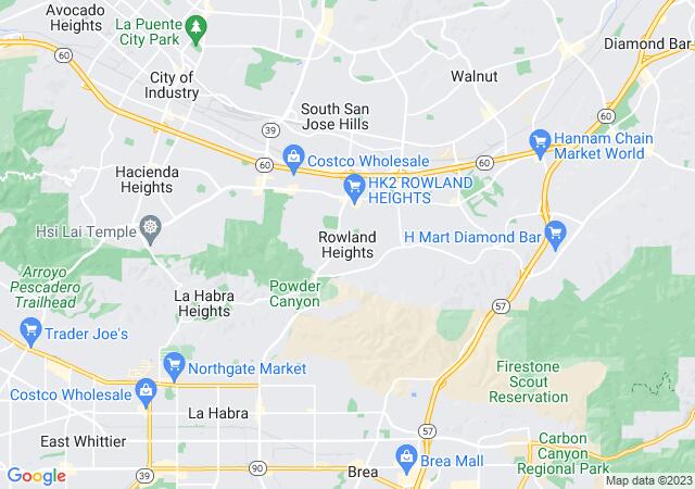 Google Map image for Rowland Heights, California
