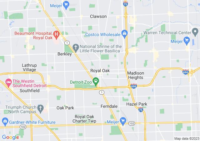 Google Map image for Royal Oak, Michigan