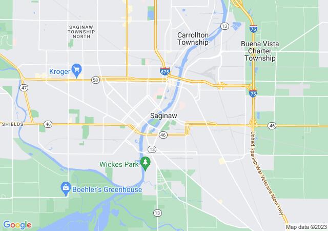 Google Map image for Saginaw, Michigan