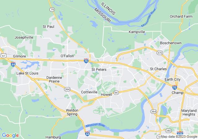 Google Map image for Saint Peters, Missouri