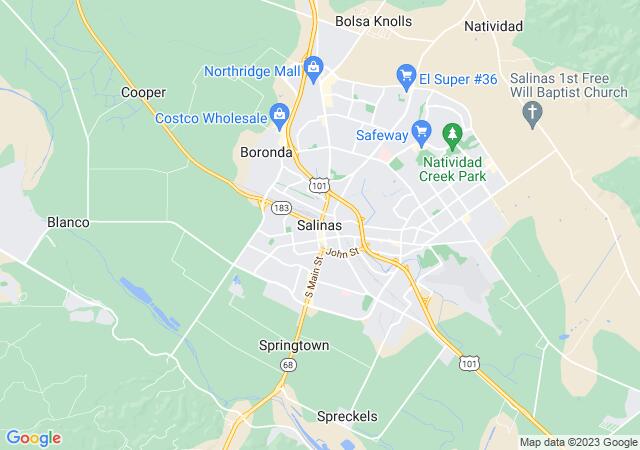 Google Map image for Salinas, California
