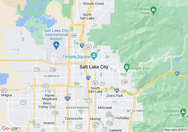 Google Map image for Salt Lake City, Utah
