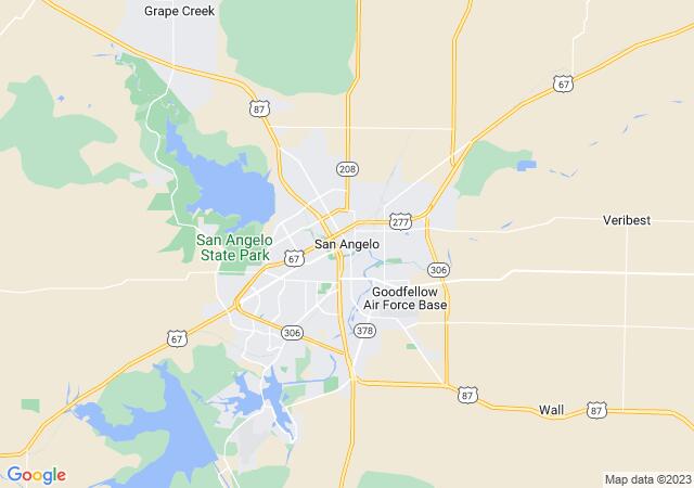 Google Map image for San Angelo, Texas